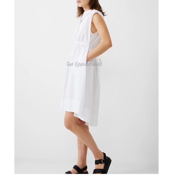 FCUK Poplin Shirtdress Sleeveless White - Picture 1 of 13